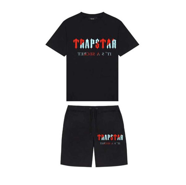 T-shirt da uomo Marca TRAPSTAR Abbigliamento T-shirt Set di tute Harajuku Top Tee Divertente maglietta a colori Hip Hop Pantaloncini casual da spiaggia Un nuovo design 65ess