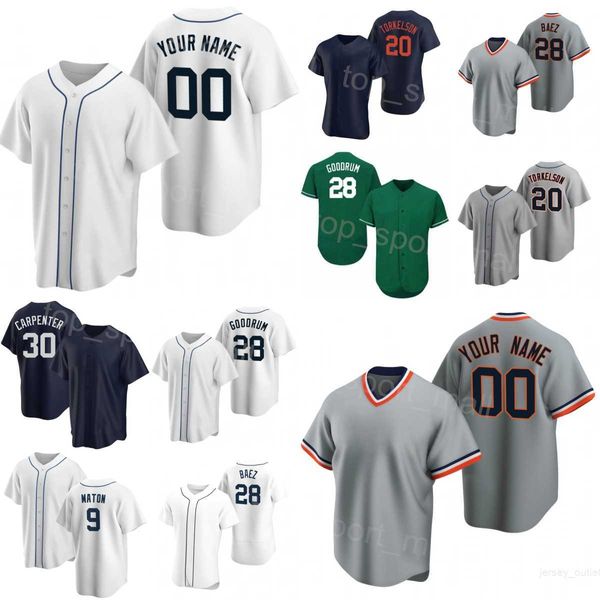 Baseball 31 Riley Greene Jerseys 20 Spencer Torkelson 28 Javier Baez 9 Nick Maton 8 Matt Vierling 30 Kerry Carpenter