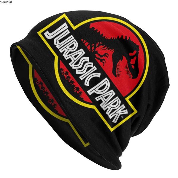 Gorro/caveira tampa legal parque jurássico gorro capuz unissex inverno chap capuz femme knit chapéus de dinossauros ao ar livre gorro mundial de goranias para homens j230518