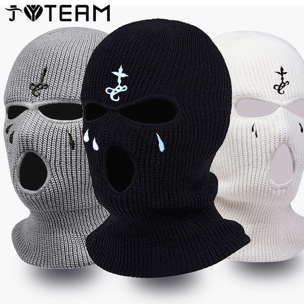 Beanieskull Caps Balaclava de inverno Chapéu de 3 buracos de malha de malha cheia de esqui de esqui para pescoço Gainagem de malha quente para esportes de esportes ao ar livre Ski MAS 230518