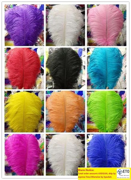 Wholesale100 PCs Muita avestruz pluma de penas para peças centrais de casamento decoração de 10 tipos de cor podem escolher