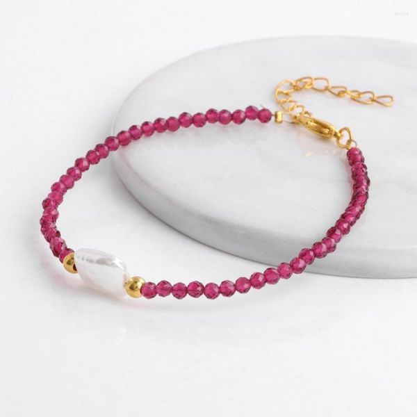 Bracciale con perline di quarzo in pietra naturale da donna 3 mm piccola tormalina sfaccettata occhio di tigre con perline braccialetti con ciondoli di perle gioielli carini ragazze