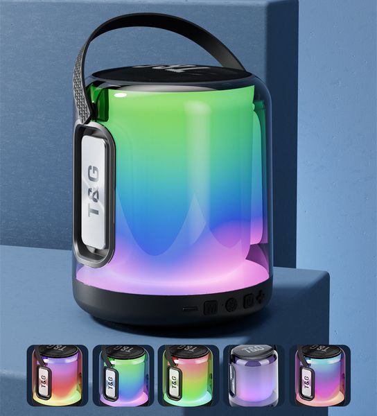 TG376 Pulse Kablosuz Bluetooth Hoparlör Taşınabilir Açık Dans Dinlenmesi LED Işık RGB TWS CONNECT FM U-Disk TF Kart Subwoofer Stereo Handfree Müzik Hoparlör