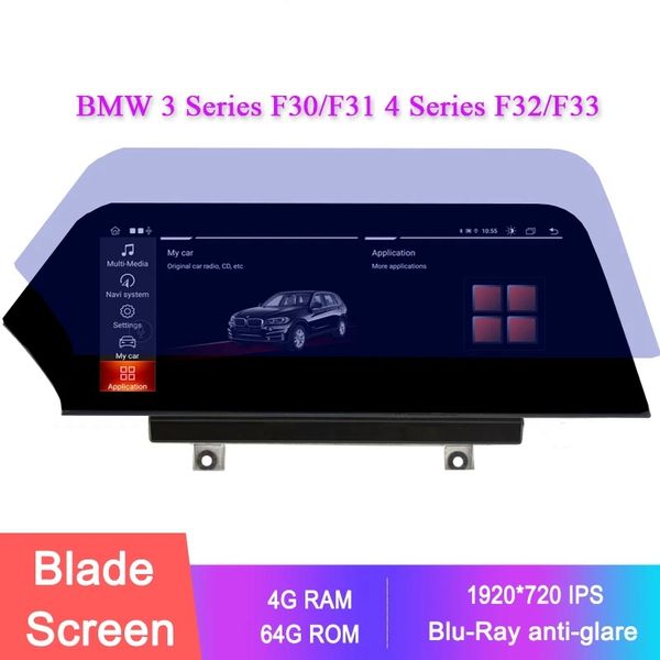 Blu-ray Blade Screen Android Auto-Multimedia-Player Für BMW 3/4 Serie F30 F31 F34/F35 F32 F33 2013-2018 auto-Radio Stereo GPS