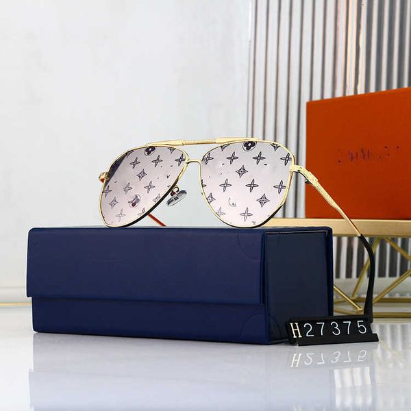 Designer Lou Vut Luxury Luxury Sunglasses Broadcast Live Impresso na versão coreana Fashion Light With Women With Original Box