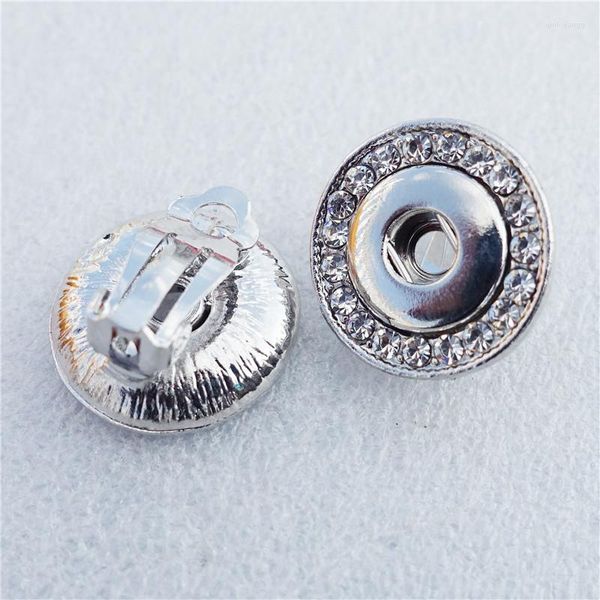 Rücken Ohrringe 12 Paare/los Strass Clip 12mm Druckknopf mit weichen Kissen Pads Für Mädchen Dame Frauen Geschenk Klemme Schmuck Großhandel