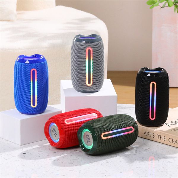 TG653 Kablosuz Bluetooth Hoparlör Taşınabilir LED Işık RGB Flash Sütun Desteği TWS CONNECT FM U-DİSK TF Kart Subwoofer Stereo Handsfree Müzik Hoparlör Xmas Hediye