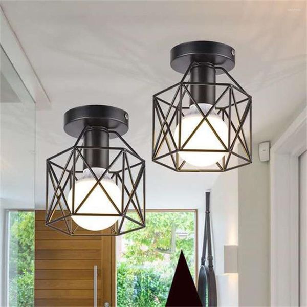 Luzes de teto Lâmpada Led Energy Economize Black Shade Entrada Proteja os olhos Luz de montagem Fácil instalação para a sala de estar