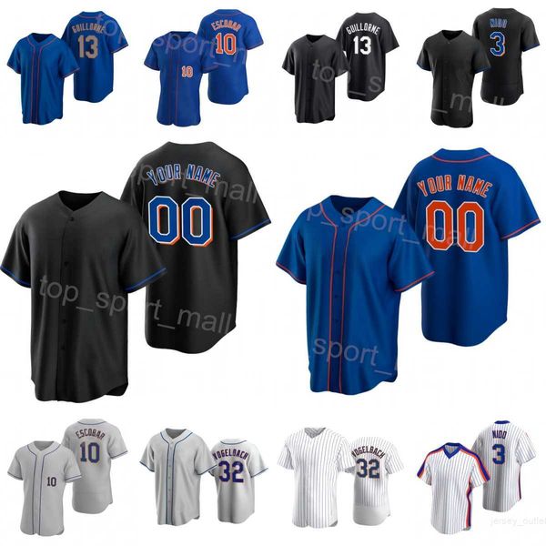 Baseball 10 Eduardo Escobar Jerseys 3 Tomas Nido 32 Daniel Vogelbach 13 Luis Guillorme 4 Francisco Alvarez 2 Omar Narvaez Nome personalizado Número da base Cool Men Young D-D-H