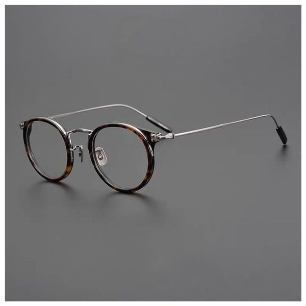 Солнцезащитные очки рамы моды японская бренда ручной работы desiger retger круглые титановые очки рамки для мужчин.