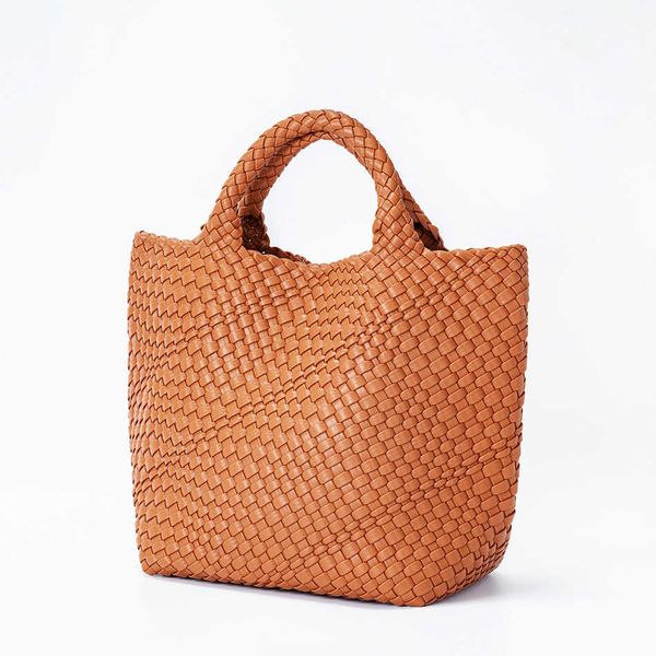 Тотатские дамы большая мощность A4 Woven Tote Bag Новая элегантная корейская негабаритная мягкая кошелька и сумочка повседневное плечо высокое качество 230509