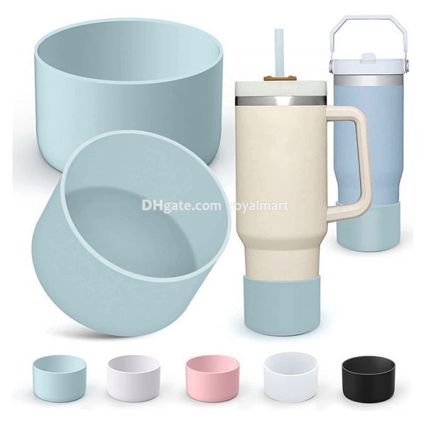 Tampa de manga protetora inferior de copo de 12-40 onças para acessórios de copos de caneca Bota de silicone para copo