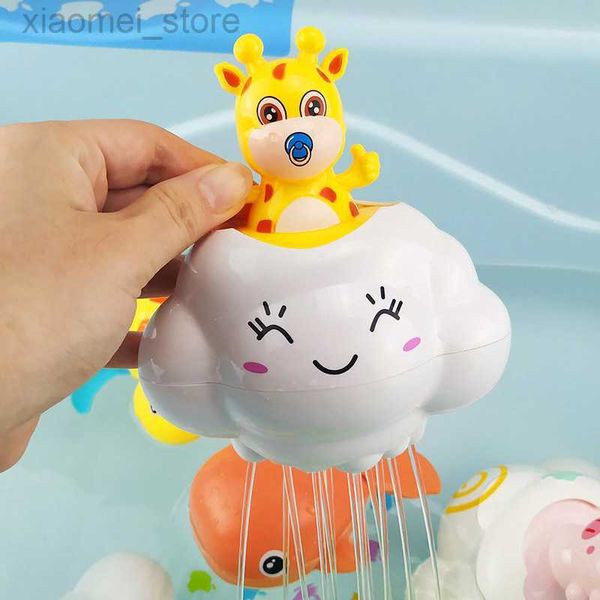 Giocattoli da bagno Cartoon giocattoli d'acqua per bambini animali bagni anatre nuvola nuoto spruzzo d'acqua giocattolo da bagno divertenti giocattoli da doccia classici per bambini