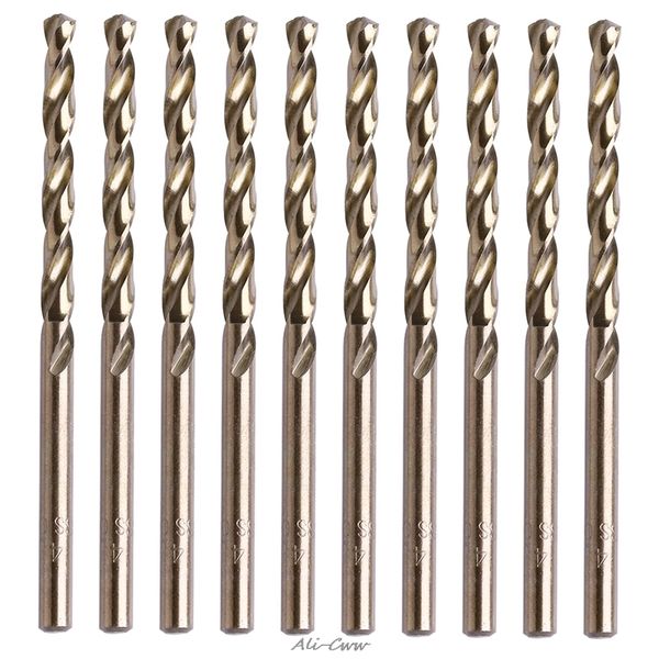 Punte da trapano 10Pcs 1-5mm M35 Codolo tondo HSS-Co Cobalt Twist Drill Punta da trapano a spirale 230517