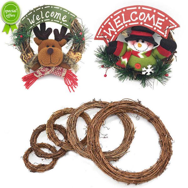 Neue Hochzeit Dekoration Kranz Natürliche Rattan Kranz Garland DIY Handwerk Dekor Für Home Tür Grand Baum Weihnachten Geschenk Party Ornament