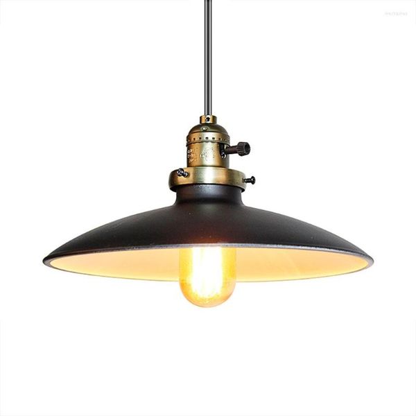 Lâmpadas pendentes Lâmpada vintage Loft DIA 250mm E27 Alumínio de alumínio metal retro do norte da Europa Estilo industrial Luzes Edison