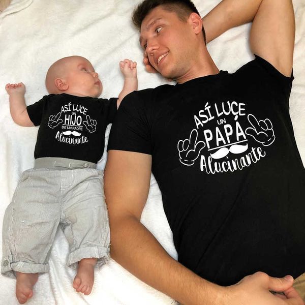 Passende Familienoutfits Dies ist ein tolles Familienoutfit im Vater- und Sohn-Look, Baumwoll-Shirt „Vater und ich“, Baby-Kapuzenpullover, Urlaubs-T-Shirt G220519