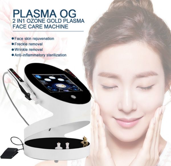 Massaggiatore viso 2 in 1 Beauty Flash Ozone Plasma Pen Eye Lifting Jet Flash Ozone Plasma Ultrasonic HotCold Acne Remover