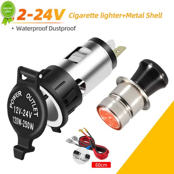 Neuer Universal-Auto-Zigarettenanzünder-Adapter, wasserdicht, tragbare Steckdose, 12 V-24 V, 120 W-250 W, für Auto, LKW, Motorrad, Boot