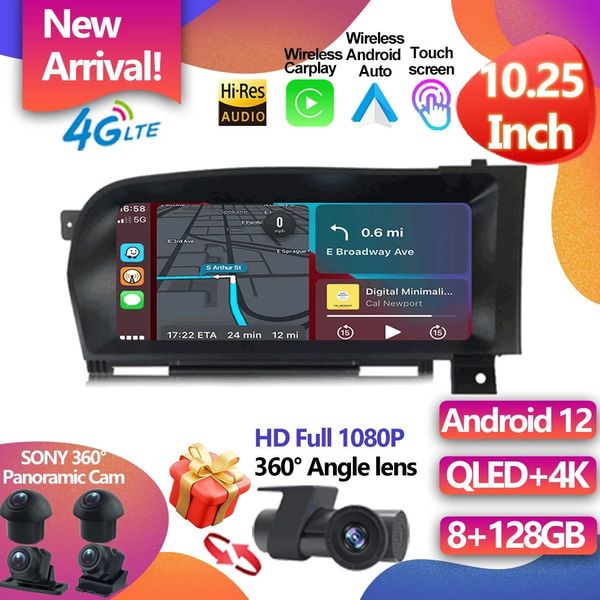 Для Benz S W221 W216 2005-2013 10,25 дюйма Android Touch Screen Accessories CarPlay мониционирует Speacker Radio Multimedia Player