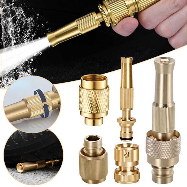 Outros suprimentos de jardim Brass aspersores de alta pressão de jardinagem ajustável Irrigação Gun Spray Conector rápido Lavagem de água Tool Garden Tool G230519