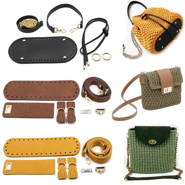 Accesorios para piezas de bolsos 1 Juego de bolsos hechos a mano Conjunto de bolsos de cuero con paquete de hardware Accesorios Bolso Shloulder Correas DIY Mujeres Mochila 230519