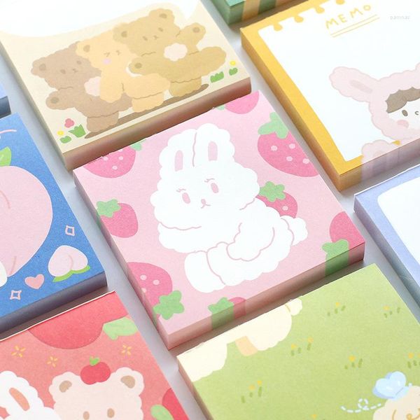 Lençóis kawaii fofo urso pêssego pad agenda list no bloco de artigos de papelaria no bloco de papelaria de escritório de escritório sl3263