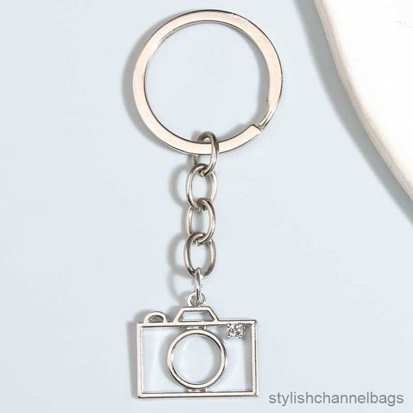 Anahtarlık metal anahtarlık içi boş kamera anahtar yüzüğü fotoğraf araçları kadınlar için anahtar zincirler backpack jewerly hediyeler