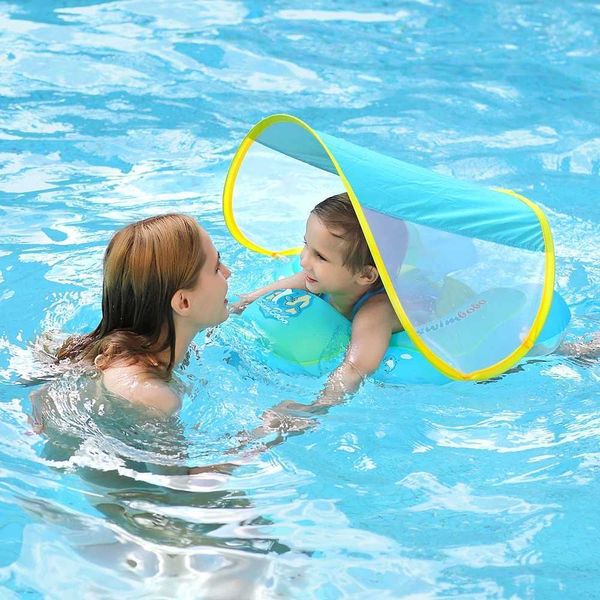 Floats infláveis ​​Tubos Cantura flutuante do bebê Tabela de natação Mesa do bebê Menos de nadar de bóia de deitar anel de natação Piscina Acessórios flutuantes Toy P230519