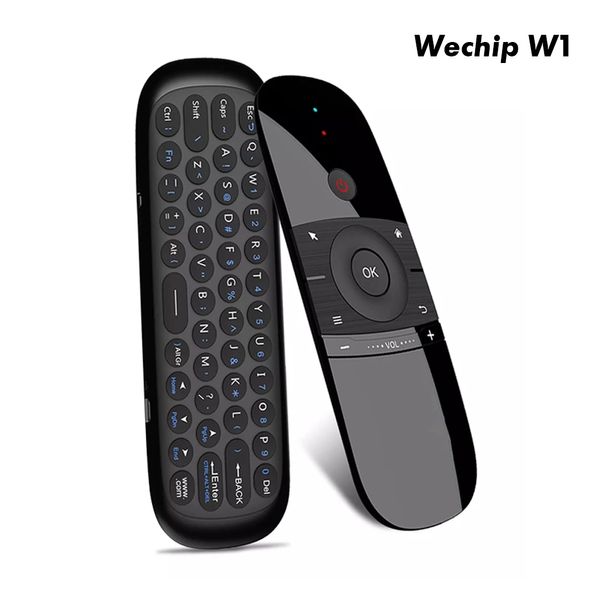 WECHIP W1 Air Fare 2.4g Kablosuz Klavye Uzaktan Kumanda IR Uzaktan Öğrenme Akıllı TV Android TV Kutusu için 6 Eksenli Hareket Sense