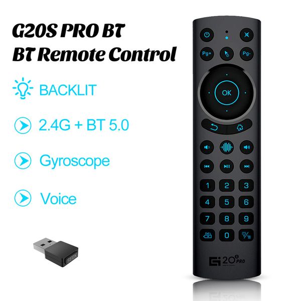 Intelligente Fernbedienung G20S PRO Infrarot 24G Wireless Tasten mit Hintergrundbeleuchtung Air Mouse BT 50 G20BTS Plus Controller für Android TV BOX 230518