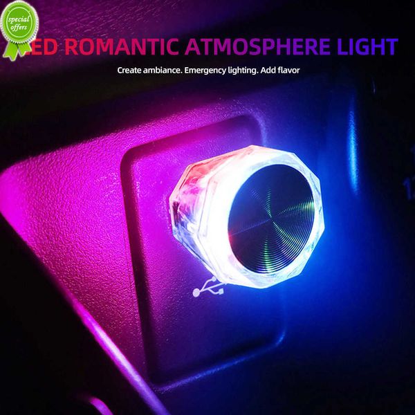 Neue Mini USB Auto Umgebungs Licht Bunten Flash-LED Atmosphäre Lampe Tragbare Plug & Play Auto Innen Dekorative Beleuchtung