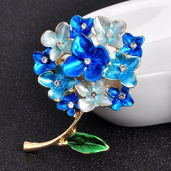 Broschen Zlxgirl Schmuck Mode koreanische Version der eleganten Legierung Blumenbrosche Damen Braut Schal Pins