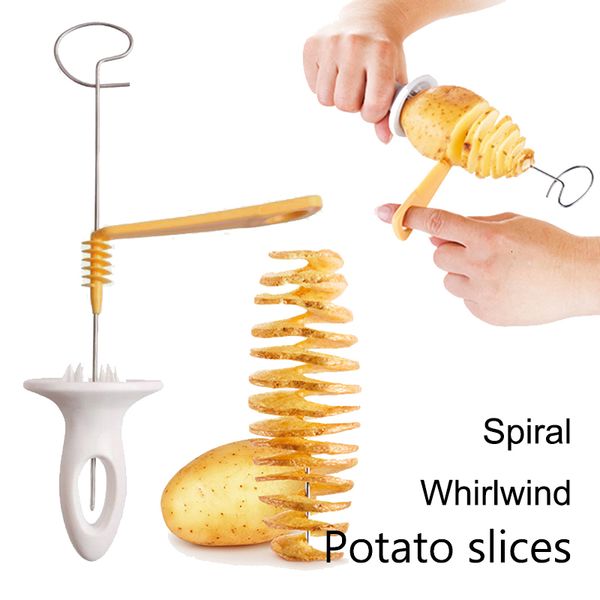 Utensili per frutta e verdura Taglierina a spirale per patate Twisted Slice Tower Whirlwind Cut Fai da te creativo e affettatrice per la cucina 230518