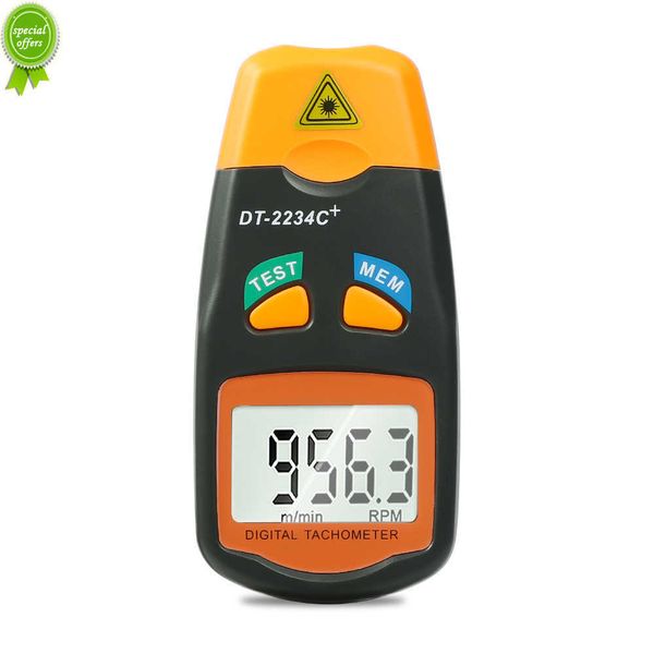 Nuovo tachimetro digitale per foto laser Rpm senza contatto Tach Tachimetro laser Calibro di velocità Giri da 2,5 a 99,999 giri/min per motori