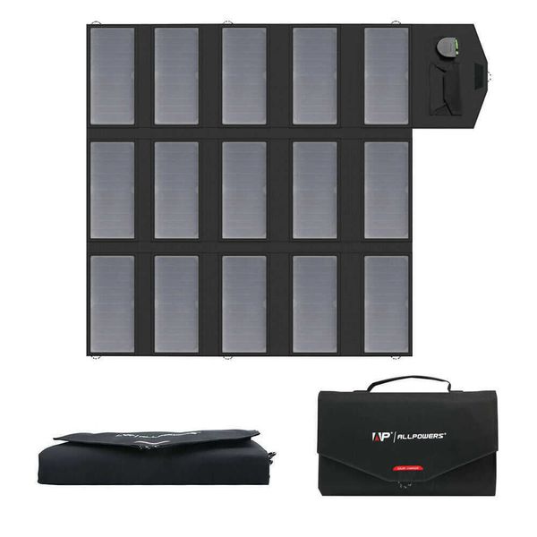 AllPowers 100W 18V 12V Painel solar portátil Carregador de bateria solar dobrável para laptop Cappo de telefonia móvel Campo de viagem