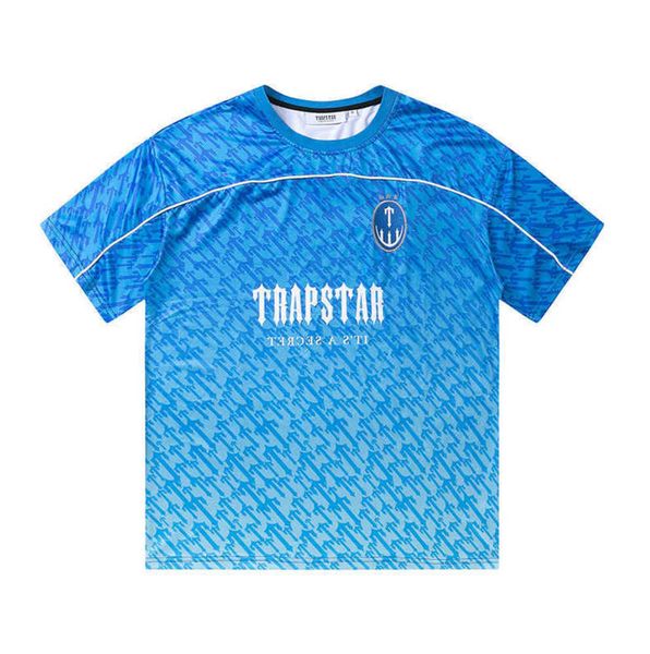 Мужчины Trapstar Tee Football Jersey Summer Loose Casual с коротким рукавом.