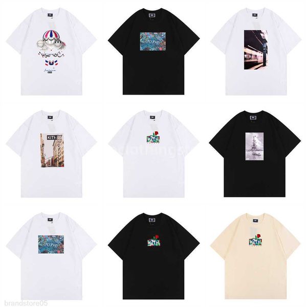 Mens Designer Camiseta Homens Kith Tom e Jerry T-shirt Designer Homens Manga Curta High Street Moda Roupas Outwear Homem Shorts Luxo Camiseta