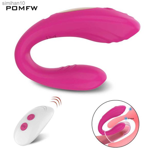 Giocattoli per adulti Erotic Wireless Condividiamo Vibe Remote Control U Shape Dildo Vibratore G Spot Clitoride Stimolatore Coppie Giocattoli adulti del sesso per donna L230519