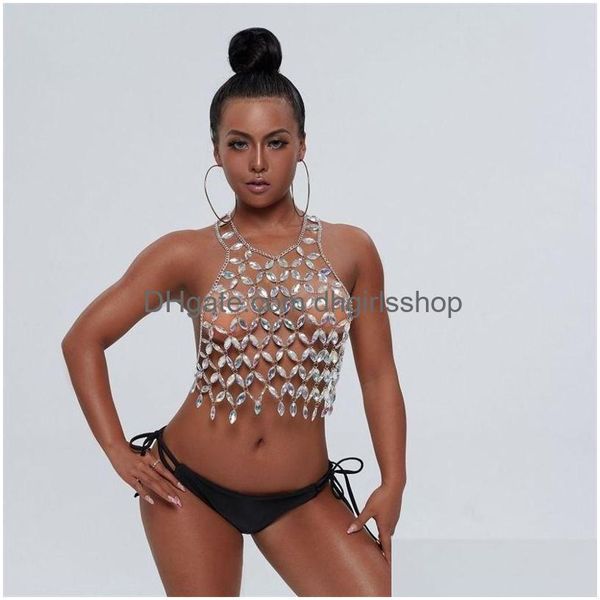 Другие ювелирные ювелирные украшения Boho Top Beach Bikini Bikini Chains Bra Fashion Harness Accessories для женщин и девочек 221008 Drop Delive Dhm7f