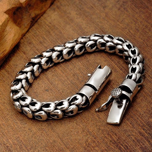 Chain HX Europäische und amerikanische Mode Licht Luxus Armband trendige männliche Persönlichkeit dicke Drachenschuppe Retro Schmuck Geburtstagsgeschenk 230518