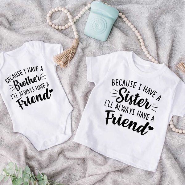 Abiti coordinati per la famiglia Camicia per fratelli e sorelle Big Brother Little Sister T-shirt Sibling Best Friends Shirt Big Brother Little Sis Abbigliamento Spedizione diretta G220519