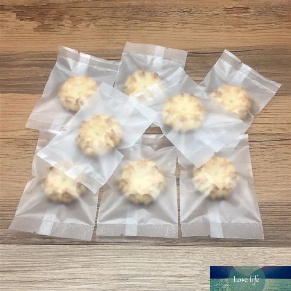 400 teile/los Heißsiegel Backen Kunststoff Verpackung Beutel Lebensmittel Snack Pack Tasche Matte Klar Keks Cookies Süßigkeiten Paket Taschen Klassische