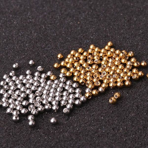 Perline Altro 1Piece Sfera in acciaio inossidabile 0.8 3mm 1.2 Orecchini Rotondi 4mm Spot Accessori per borchie all'ingrosso