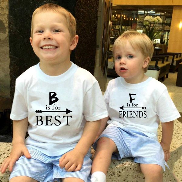 Passende Familien-Outfits B ist das Beste F ist ein Freund Baby Junge Mädchen Sommer T-Shirt Freund Kleidung Kinder passende Kleidung Mode Party G220519