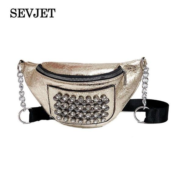 Marsupi Fashion PU Leather Women Pack For Girl Funny Belt Bag Bling Money Phone CJ466