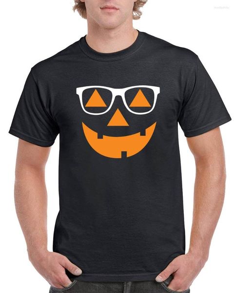 Camisetas masculinas Halloween jack o lanterna masculina camiseta de abóbora fantasia assustadora camisetas de moda de algodão de algodão assustador