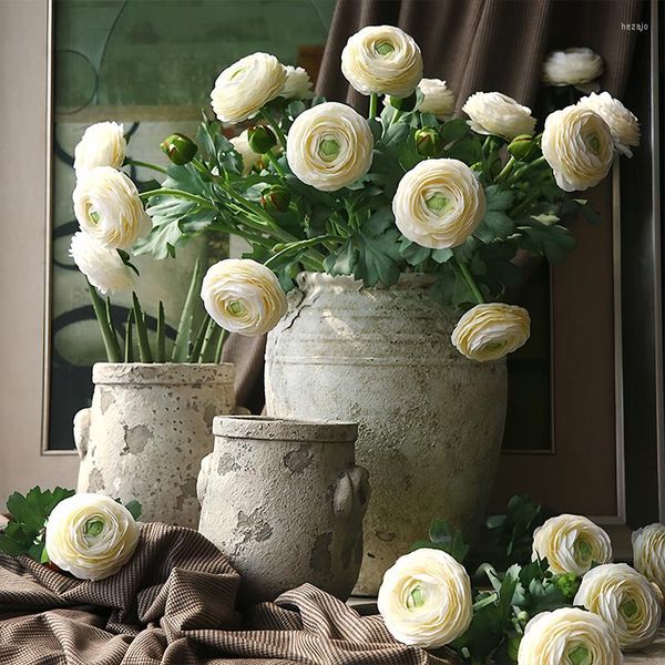 Декоративные цветы имитируют цветок настоящий шермовый фальшивый шелк искусственный растение дома свадебное украшение