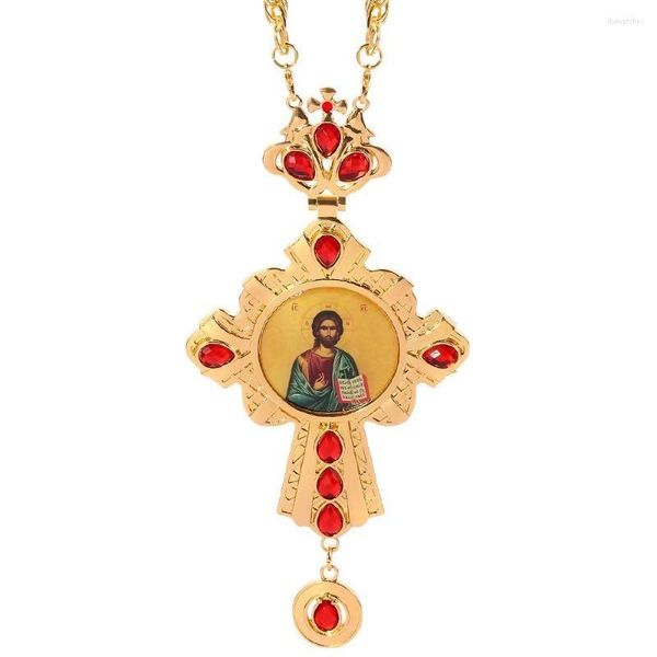 Colares pendentes de alta qualidade Jesus colar colar ouro banhado grande igreja Baptismo Presentes de Natal Droga Católica Droga Je Dhzsx