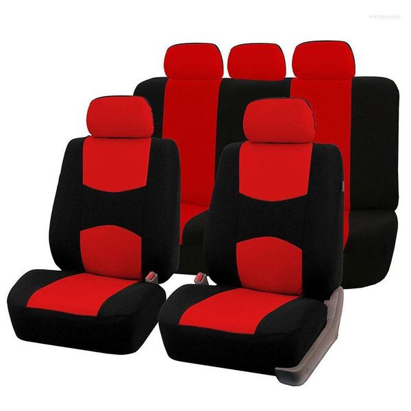 Copertini per sedili auto Carnong Trunck Cover set completo Set completo comodo inverno morbido inverno anti-cool 5 o 7 posti in tessuto leggero Accessorio interno leggero